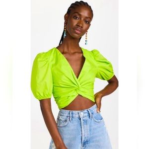 Cropped Neon twist shirt by English Factory